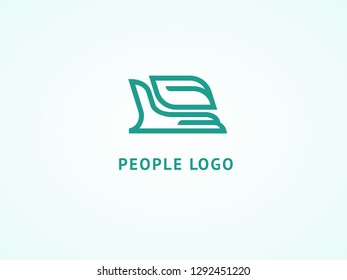 Abstract nature logo icon vector design. Healthy eco food, ecology, spa, business, diet , yoga, Environment day vector logo. Editable Design. Happy people with leaf logo. Fitness, sport web icon.