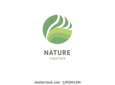 Abstract nature logo icon vector design. Healthy eco food, ecology, spa, business, diet , yoga, Environment day vector logo. Editable Design. Happy people with leaf logo. Fitness, sport web icon.