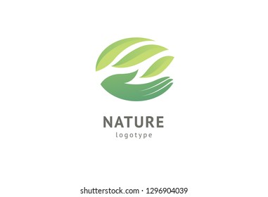 Abstract nature logo icon vector design. Healthy eco food, ecology, spa, business, diet , yoga, Environment day vector logo. Editable Design. Happy people with leaf logo. Fitness, sport web icon.