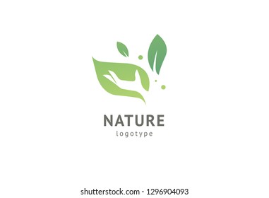 Abstract nature logo icon vector design. Healthy eco food, ecology, spa, business, diet , yoga, Environment day vector logo. Editable Design. Happy people with leaf logo. Fitness, sport web icon.