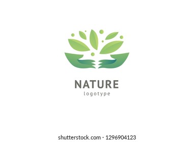 Abstract nature logo icon vector design. Healthy eco food, ecology, spa, business, diet , yoga, Environment day vector logo. Editable Design. Happy people with leaf logo. Fitness, sport web icon.