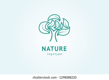 Abstract nature logo icon vector design. Healthy eco food, ecology, spa, business, diet , yoga, Environment day vector logo. Editable Design. Happy people with leaf logo. Fitness, sport web icon.