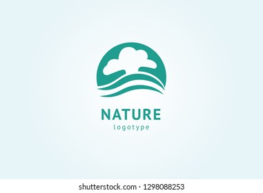 Abstract nature logo icon vector design. Healthy eco food, ecology, spa, business, diet , yoga, Environment day vector logo. Editable Design. Happy people with leaf logo. Fitness, sport web icon.