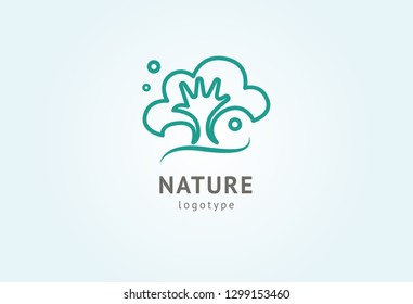 Abstract nature logo icon vector design. Healthy eco food, ecology, spa, business, diet , yoga, Environment day vector logo. Editable Design. Happy people with leaf logo. Fitness, sport web icon.