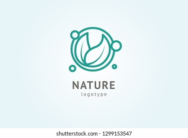 Abstract nature logo icon vector design. Healthy eco food, ecology, spa, business, diet , yoga, Environment day vector logo. Editable Design. Happy people with leaf logo. Fitness, sport web icon.