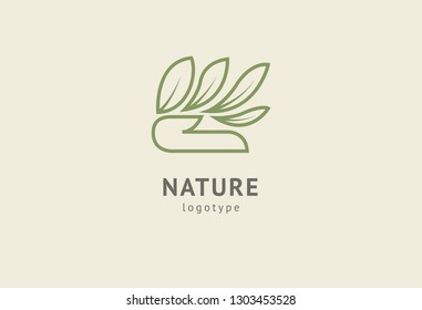 Abstract nature logo icon vector design. Healthy eco food, ecology, spa, business, diet , yoga, Environment day vector logo. Editable Design. Happy people with leaf logo. Fitness, sport web icon.