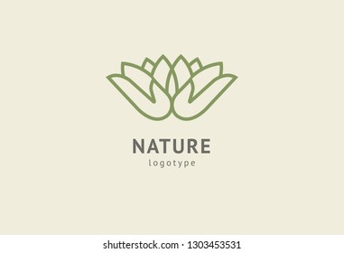 Abstract nature logo icon vector design. Healthy eco food, ecology, spa, business, diet , yoga, Environment day vector logo. Editable Design. Happy people with leaf logo. Fitness, sport web icon.