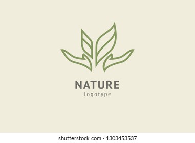 Abstract nature logo icon vector design. Healthy eco food, ecology, spa, business, diet , yoga, Environment day vector logo. Editable Design. Happy people with leaf logo. Fitness, sport web icon.