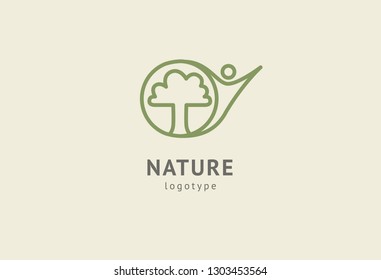 Abstract nature logo icon vector design. Healthy eco food, ecology, spa, business, diet , yoga, Environment day vector logo. Editable Design. Happy people with leaf logo. Fitness, sport web icon.