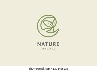 Abstract nature logo icon vector design. Healthy eco food, ecology, spa, business, diet , yoga, Environment day vector logo. Editable Design. Happy people with leaf logo. Fitness, sport web icon.