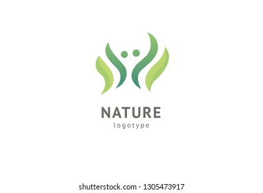 Abstract nature logo icon vector design.  