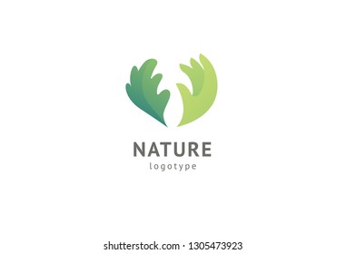 Abstract nature logo icon vector design.  