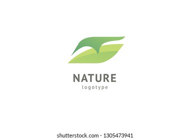 Abstract nature logo icon vector design.  