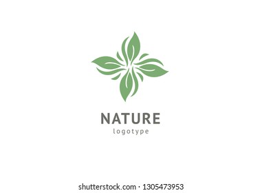 Abstract nature logo icon vector design.   