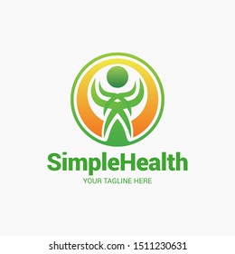 Abstract nature logo icon vector design. healthy food, ecology, spa, business. Editable Design. Happy people with leaf logo.