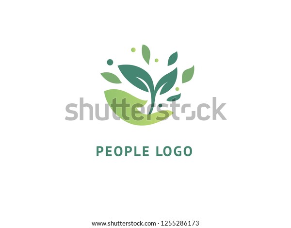 Abstract Nature Logo Icon Vector Design Stock Vector (Royalty Free) 1255286173