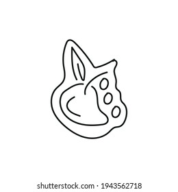 Abstract nature logo line art black