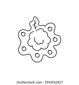 Abstract nature logo line art black