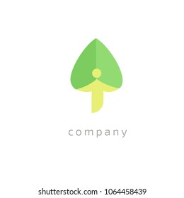 Abstract nature logo vector design. Healthy food, ecology, spa, business, diet vector logo. Design Editable Design. Happy people with leaf logo. Fitness, sport web icon.