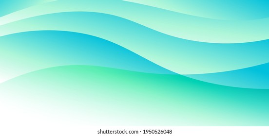 Abstract nature mountain view blue and green gradient background. Vector illustration