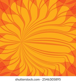 Imagem de vetor de fundo circular laranja da natureza abstrata