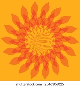 Abstract nature orange circular background vector image