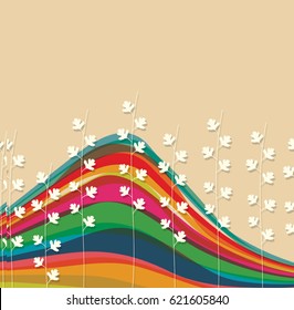 Abstract Nature Pattern with colorful lines.