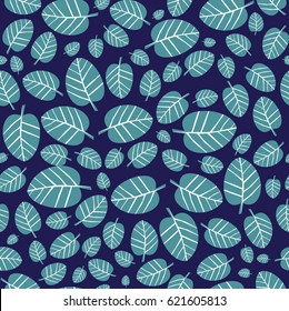 Abstract Nature Pattern with leafs.