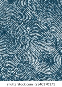 Abstract Nature Pattern. Organic Waves Texture. Rounded Ornament. Circle Maze Endless Pattern. Top View Tile. Biological Texture. 