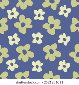 Abstract Nature Pattern with plants, flowers. Endless pattern can be used for wallpaper, pattern fills, web page background, surface textures