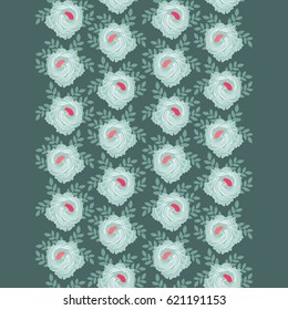 Abstract Nature Pattern with plants, flowers. Endless pattern can be used for wallpaper, pattern fills, web page background, surface textures.