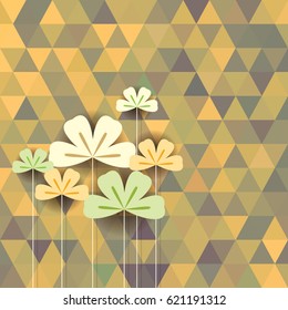 Abstract Nature Pattern with plants, flowers. Endless pattern can be used for wallpaper, pattern fills, web page background, surface textures.