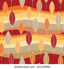 Abstract Nature Pattern with plants, flowers. Endless pattern can be used for wallpaper, pattern fills, web page background, surface textures.