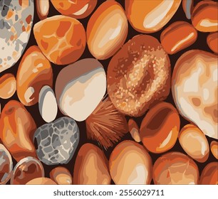 Abstract nature pebble background. Blue pebbled texture. Stone background.