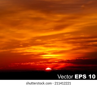 abstract nature red sky background with sunrise