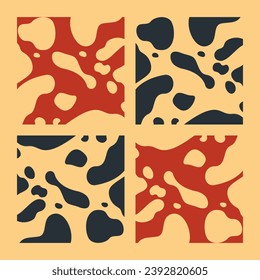Abstract nature shape background art style vector illustration pattern textile earth tone editable
