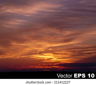 abstract nature sky background with brown sunrise