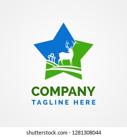 Abstract Nature Star Logo Template