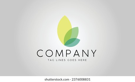 Abstract nature three leaves logo icon vector design illustration. healthy food, ecology, spa, business, diet vector logo.