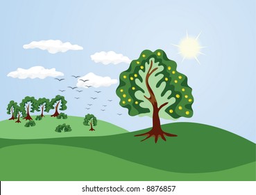 abstract nature vector background