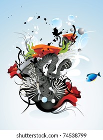 abstract nature vector illustration