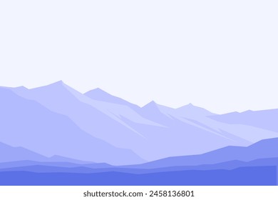 Abstract nature vector illustration.Light grey background. Minimal landscape art. Mountain art wallpaper for prints, art decoration, wall arts and canvas prints.