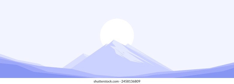 Abstract nature vector illustration.Light grey background. Minimal landscape art. Mountain art wallpaper for prints, art decoration, wall arts and canvas prints.