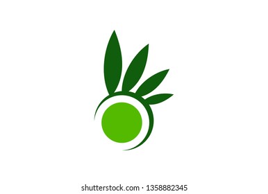 abstract nature vision leaves logo icon vector design
