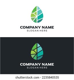 Abstract nature water logo design