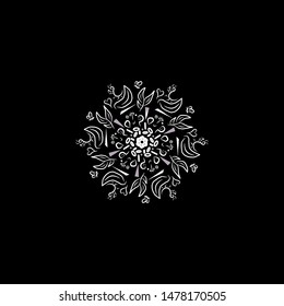 Abstract nature white lines in Circle Form,