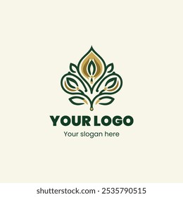 "Abstract Nature-Inspired Logo for Environmental Branding"