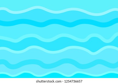 Abstract nautical wallpaper of the surface. Wavy sea background. Pattern with lines and waves. Multicolored texture. Decorative style. Doodle for design