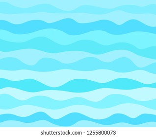 Abstract nautical wallpaper of the surface. Wavy sea background. Pattern with lines and waves. Multicolored texture. Decorative style. Doodle for design