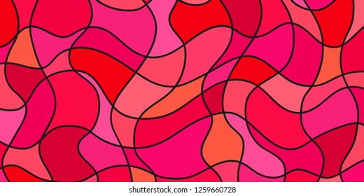 Abstract nautical wallpaper of the surface. Wavy sea background. Mosaic pattern with waves. Multicolored texture. Decorative backdrop
